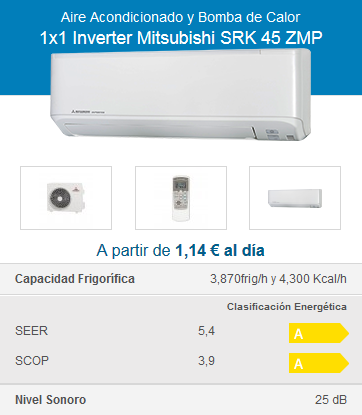 1x1 Inverter Mitsubishi SRK 45 ZMP